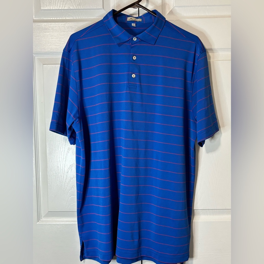 PETER MILLAR Blue Summer Comfort XL Golf Polo Shirt - NWOT